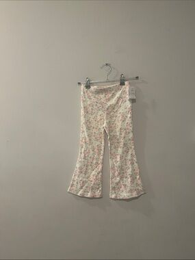 Hello Kitty White Floral Flared Kids Pants